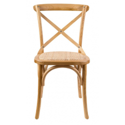 Cafe Cross Back Chair - Oak